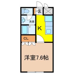 西栄田 徒歩3分 1階の物件間取画像